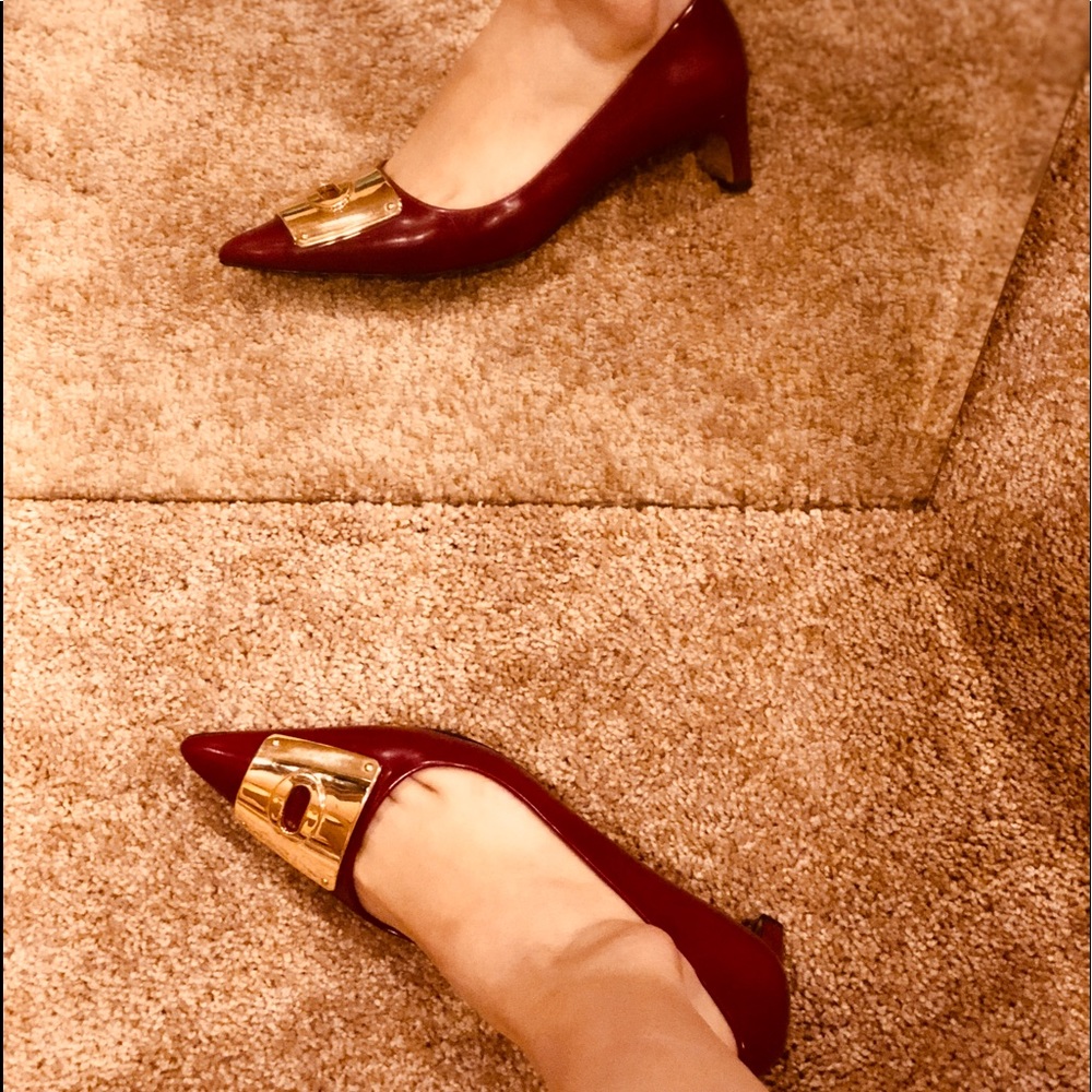 Coach red leather 👠 shoes. Great condition